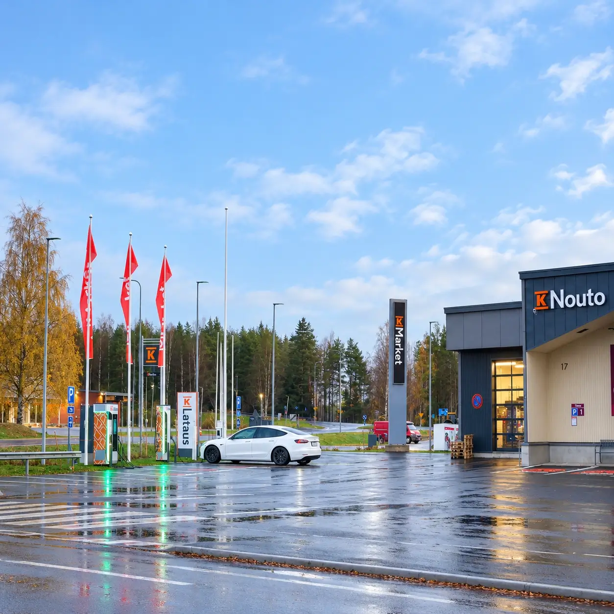Taivalkoski-K-Marketin-latausasema Taivalkoski K Marketin Latausasema