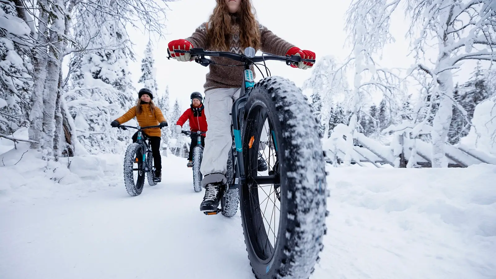 Taivalkoski Talviloma Fatbike pyöräily